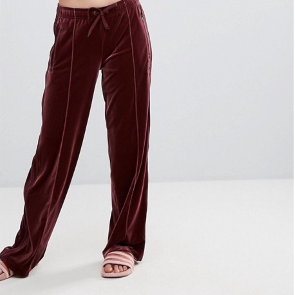 Adidas velour track pants